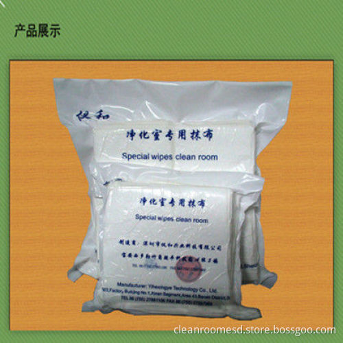 100% Polyester Cleaning Room Wipers Single-knit For Dust Removing